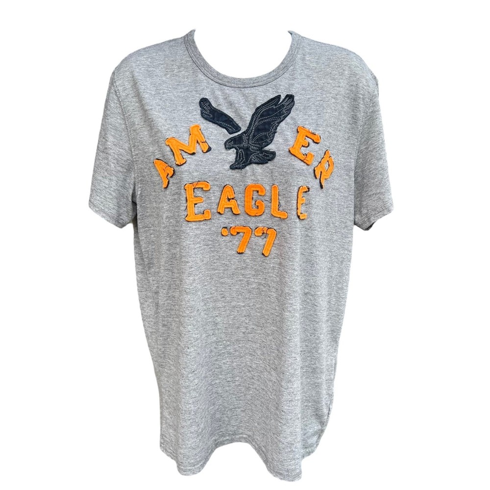 American Eagle Outfitters Gray Athletic Fit T-Shirt Men’s Size Medium
